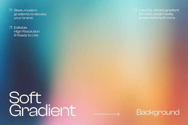 PSD soft gradient background para web e mídia social
