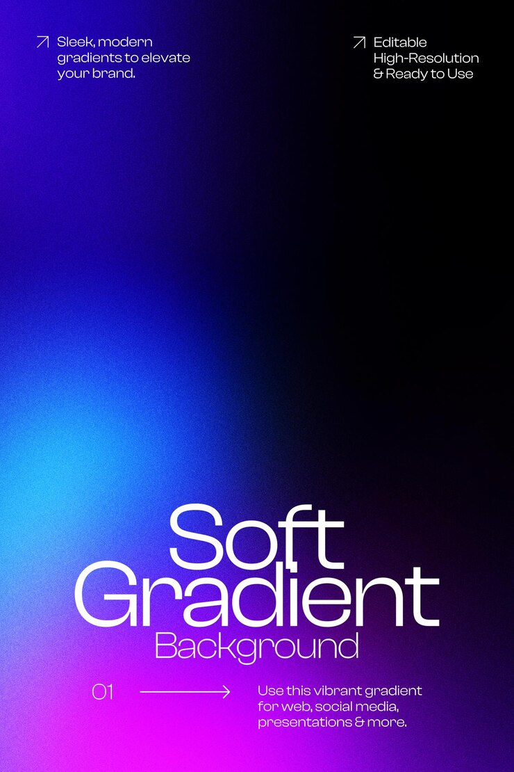 PSD soft gradient background para web social media e apresentações