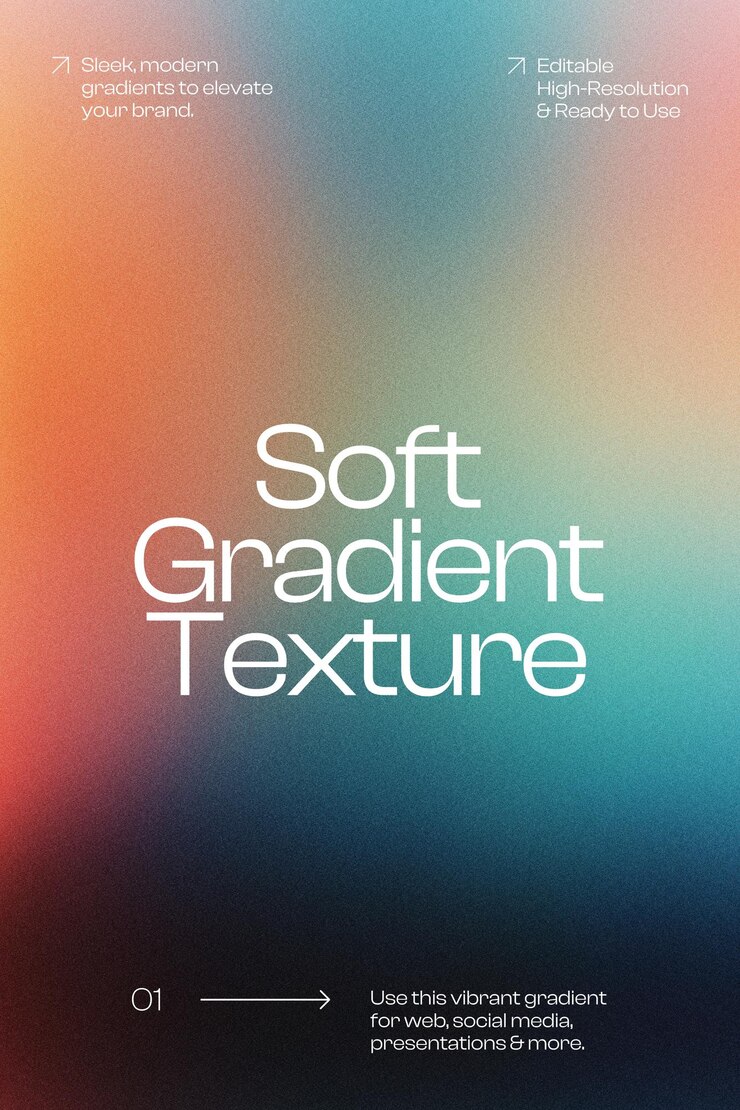 PSD soft gradient texture for modern branding