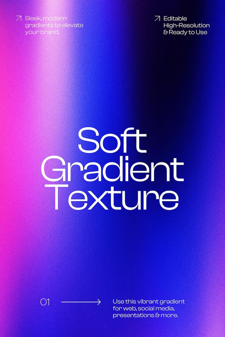 PSD soft gradient texture für branding und soziale medien