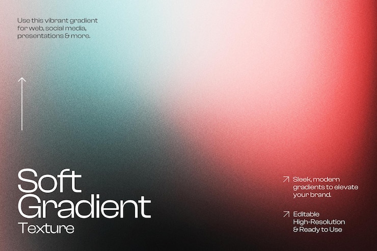 PSD soft gradient texture für web und soziale medien