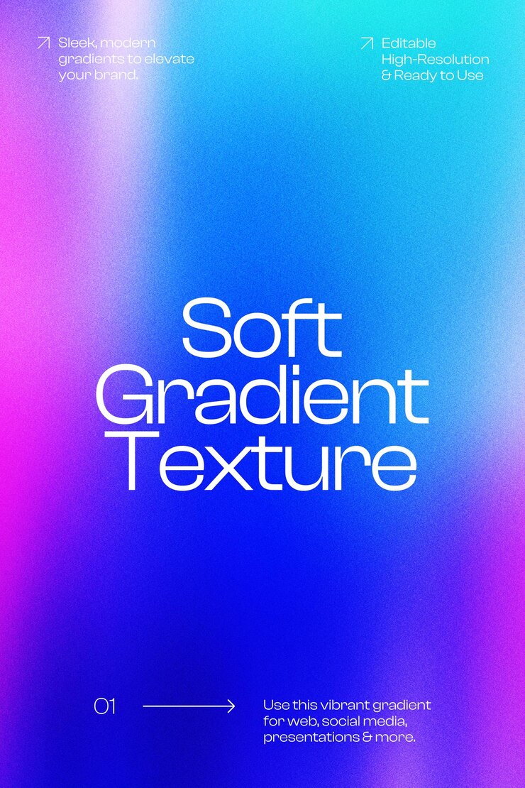 PSD soft gradient texture poster for social media and presentations
