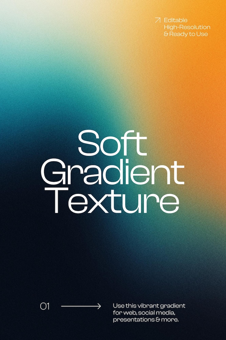 PSD soft gradient texture poster for web and social media
