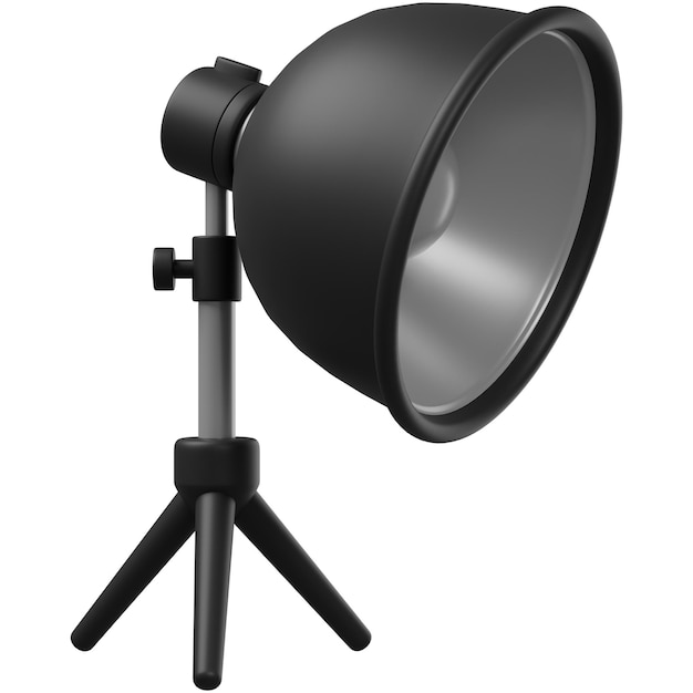 Softbox-Licht für Studio-Live-3D-Rendering isoliert auf weißem Hintergrund mit Clipping-Pfad