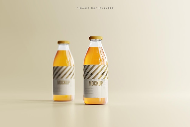 Softdrink-Glas-Getränkeflasche Mockup