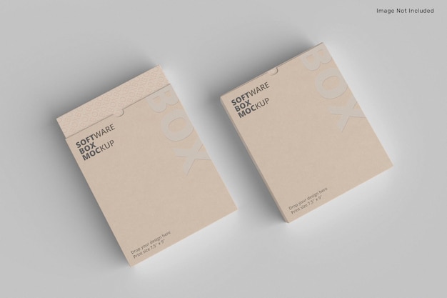 Software-Box-Mockup in der Draufsicht