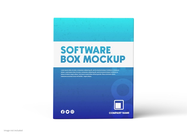 PSD software box mockup