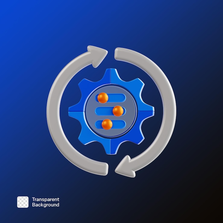 PSD software como un servicio ilustración de icono 3d plantilla png