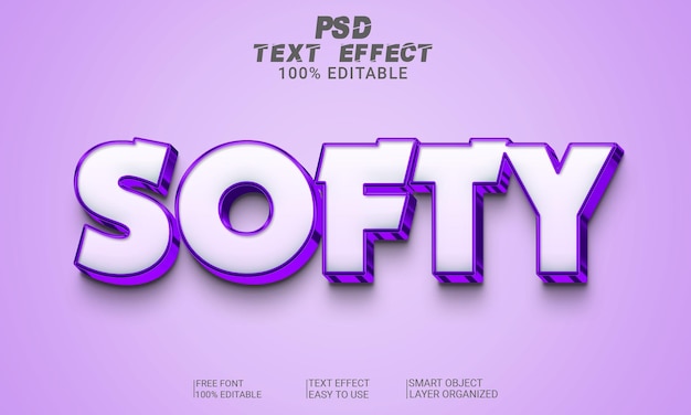 Softy 3d-texteffekt-psd-datei