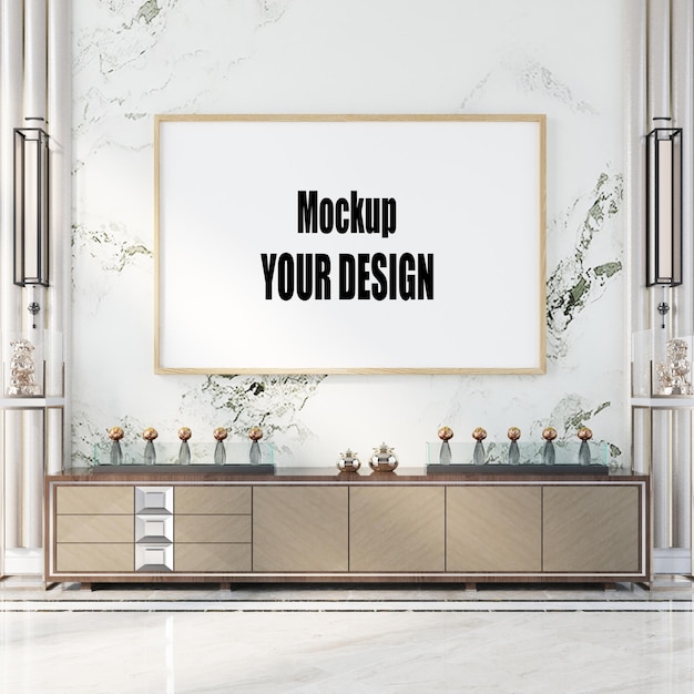 Soggiorno interno casa pavimento modello cornice sfondo mock up design copia spazio 3d render