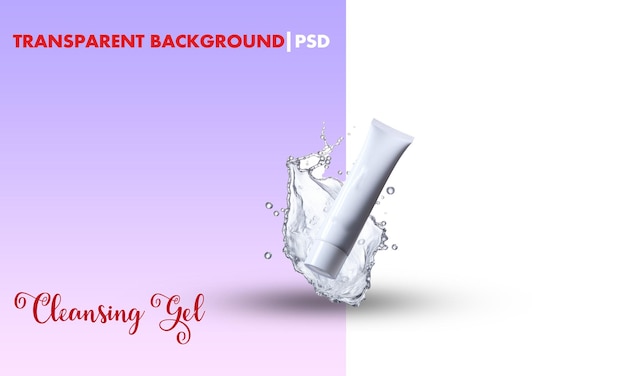 PSD soins de la peau et beauté gel de nettoyage psd transparent