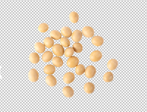 Sojabohne isoliert auf Alphaschicht