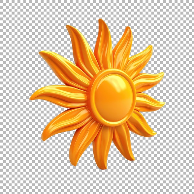 PSD sol 3d isolado em fundo transparente