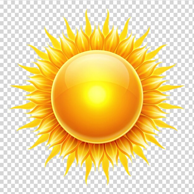 PSD un sol aislado sobre un fondo transparente