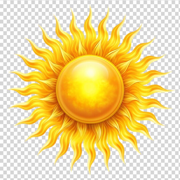 PSD un sol aislado sobre un fondo transparente