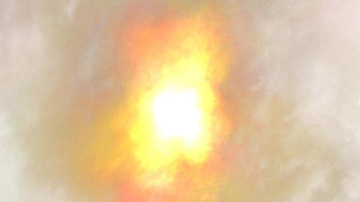 PSD un sol amarillo en el cielo