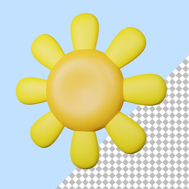 Un sol amarillo con el sol en él.