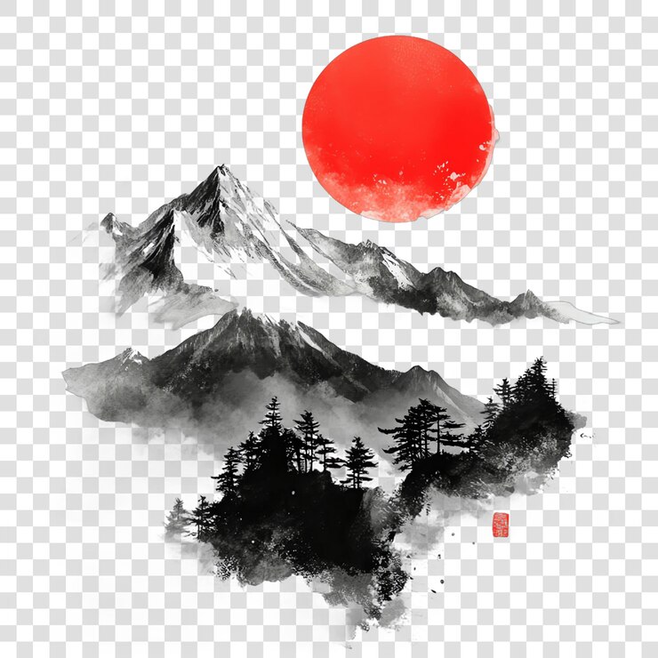 PSD sol de montanha japonês