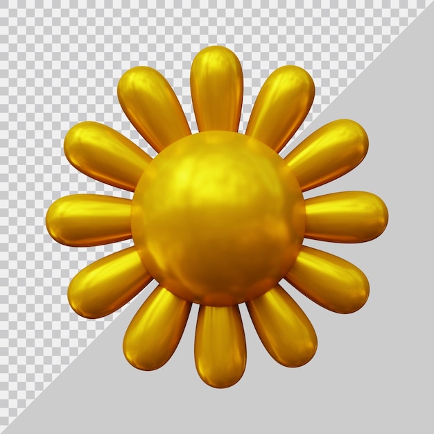 Sol de verano con estilo moderno 3d