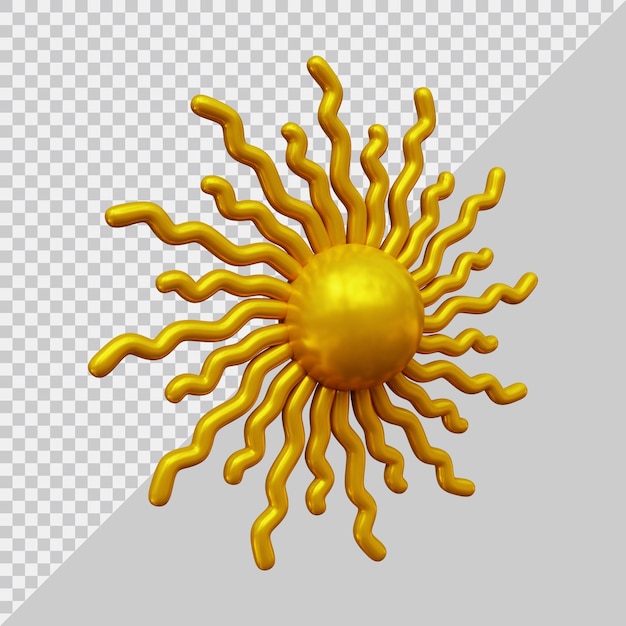 Sol de verano con estilo moderno 3d