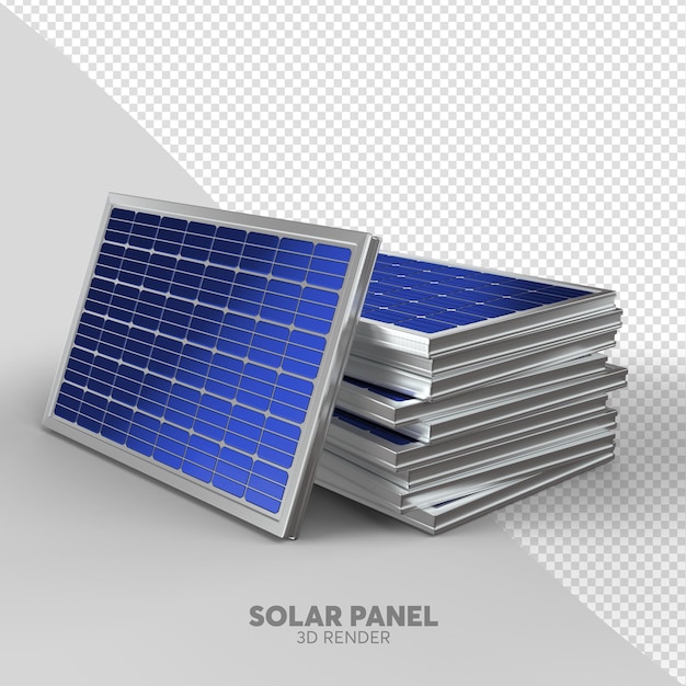 PSD solarpanel 3d-realistische wiedergabe isoliert