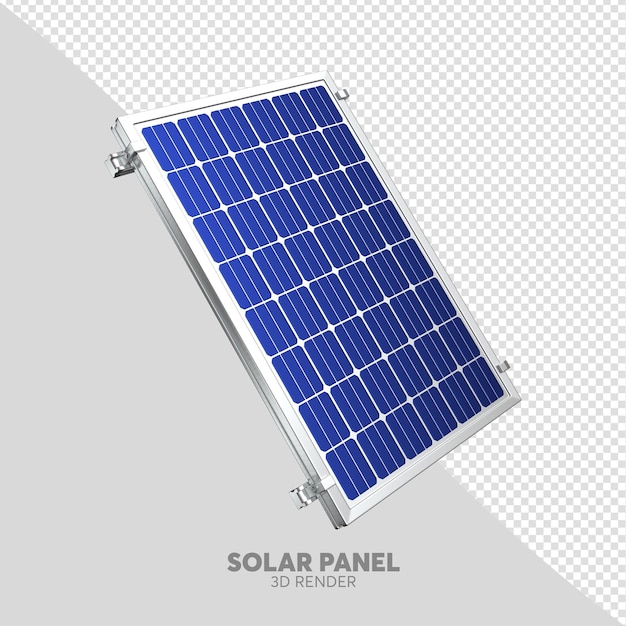Solarpanel 3D-realistische Wiedergabe isoliert
