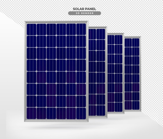 Solarplatten in 3D-realistischem Rendering
