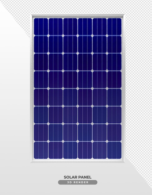 PSD solarstromplatten auf aluminiumbasis 3d-realistische darstellung