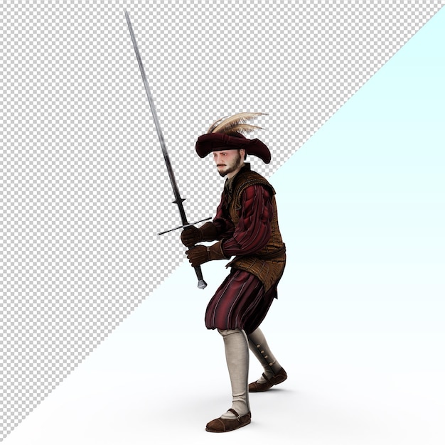 Soldado de lança mercenário de Lanzknecht