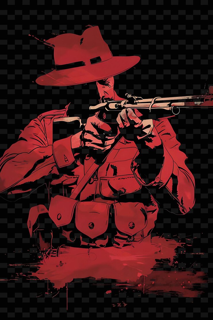 PSD soldado de la fuerza expedicionaria brasileña con un m1903 springfi ilustración plana retratos de personajes