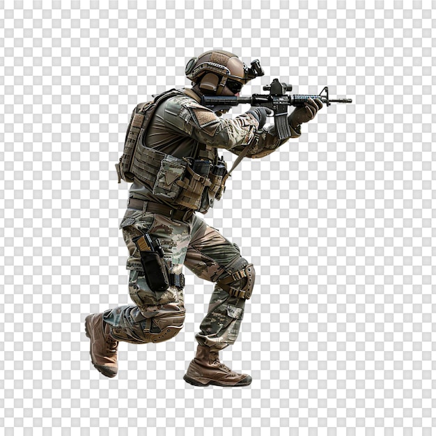 des soldats isolés sur un fond transparent
