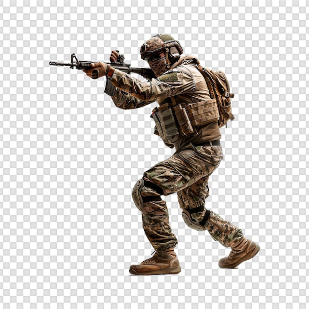 des soldats isolés sur un fond transparent