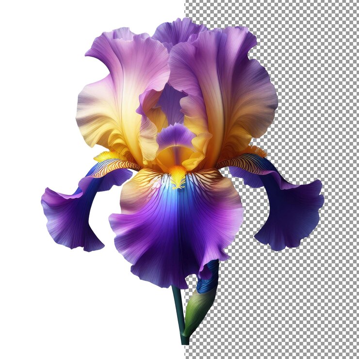 PSD soledad en flor cautivadoras flores aisladas sobre lienzo transparente