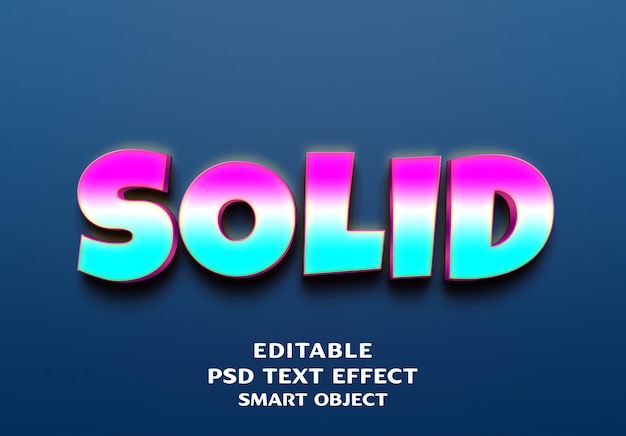 Solid 3D-Text-Effekt-Design