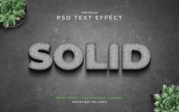 Solid rock psd-texteffektmodell