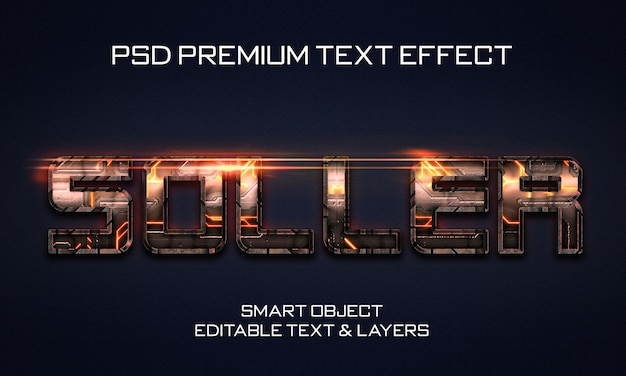 PSD soller scifi-texteffektstil