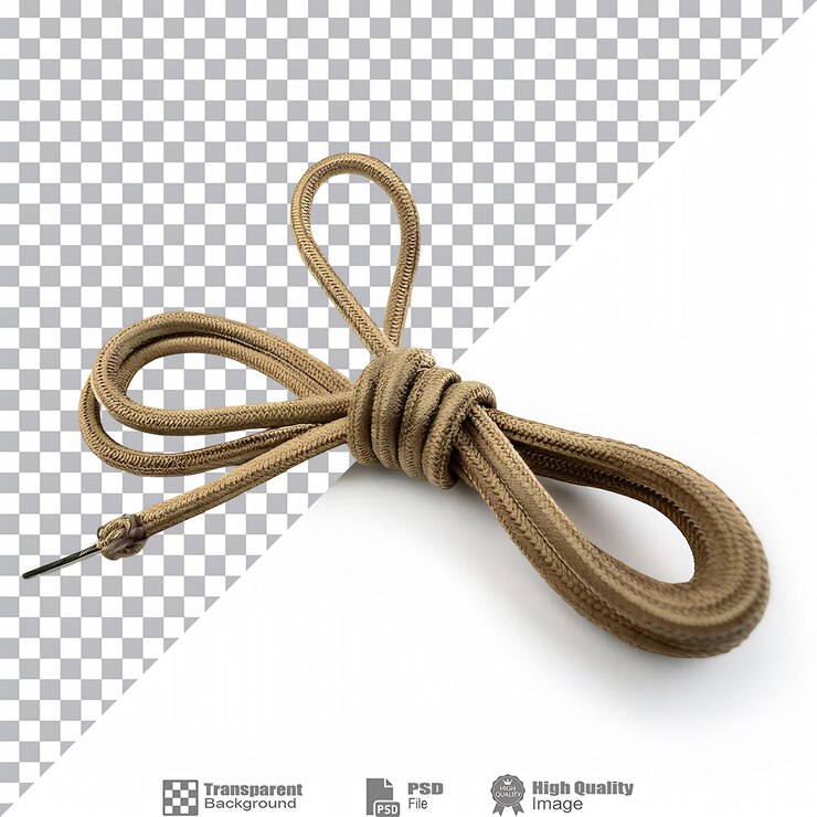 PSD un solo cordón de zapato marrón con una punta de metal aislada