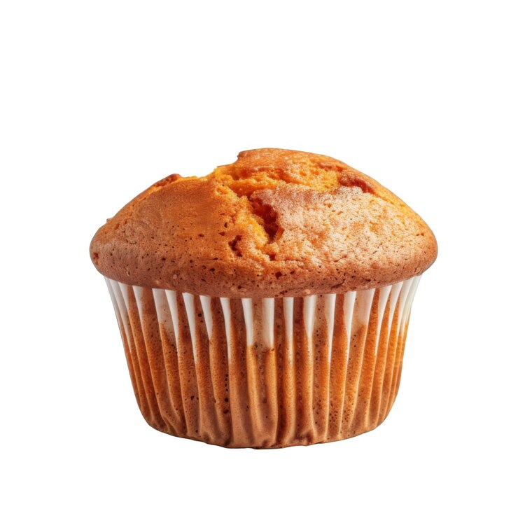 PSD un solo muffin horneado en un revestimiento de papel