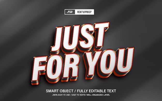 Solo para usted estilo de efecto de texto 3D editable