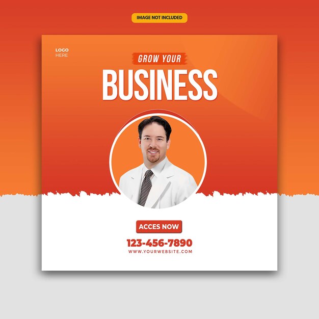 Solução para o seu negócio Social Media Post Design Psd Template