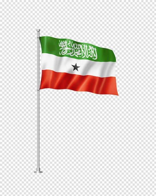 Somaliland-flagge isoliert auf weiß