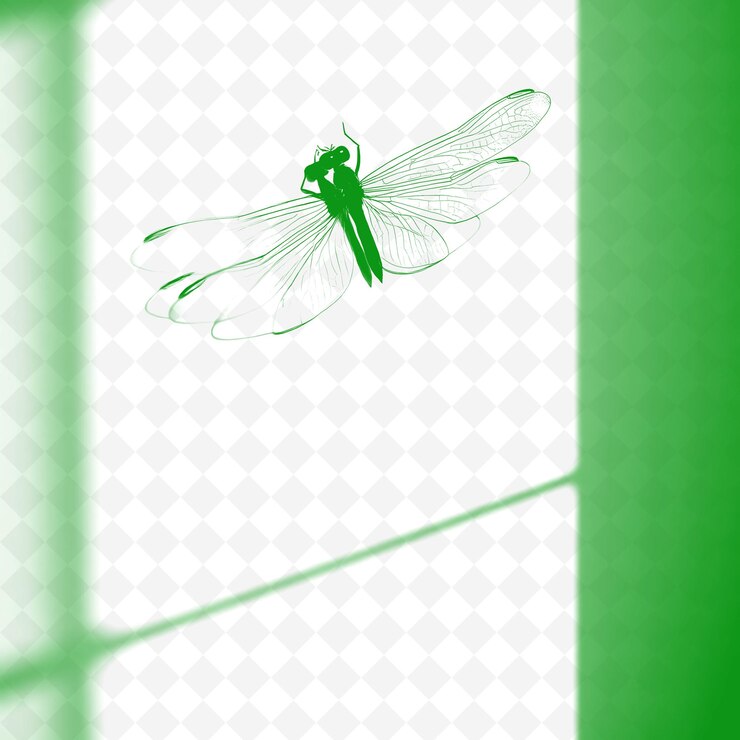 PSD sombras de asas de libélula linhas finas delicadas e intrincadas com natureza de translucência sutil