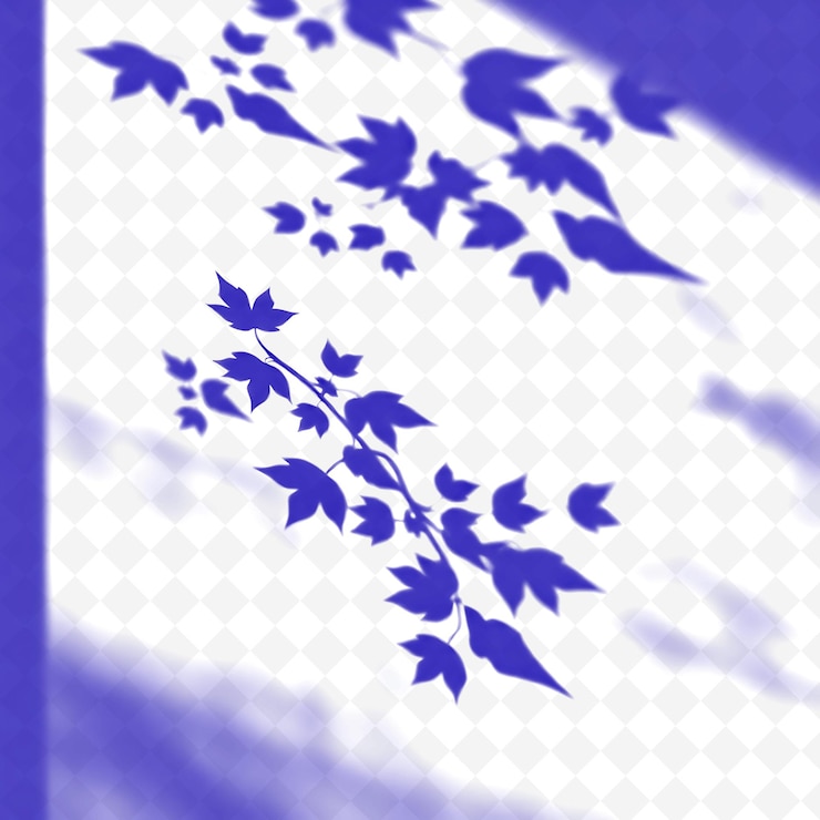 PSD sombras de hojas de álamos formas triangulares de bordes afilados con sombra png definida ilustración de fundiciónc