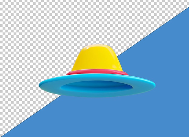 PSD sombrero 3d muy bonito png