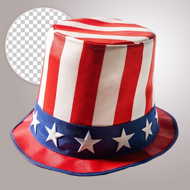 PSD un sombrero para el 4 de julio con la bandera de los estados unidos