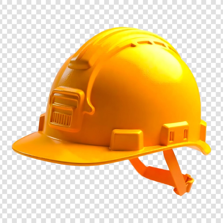PSD un sombrero amarillo con la palabra casco en él