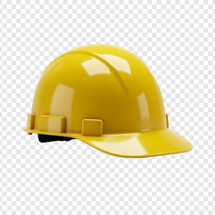 PSD sombrero amarillo sobre un fondo transparente
