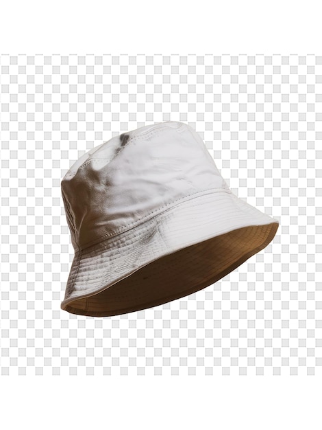 Un sombrero con una banda blanca