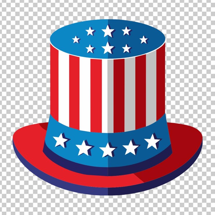 PSD sombrero con la bandera estadounidense para nosotros celebración del día nacional de la lealtad