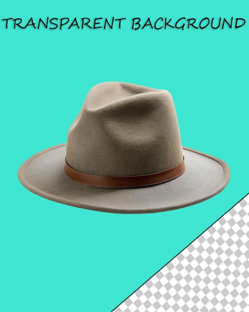 PSD sombrero beige 3d aislado sobre un fondo transparente